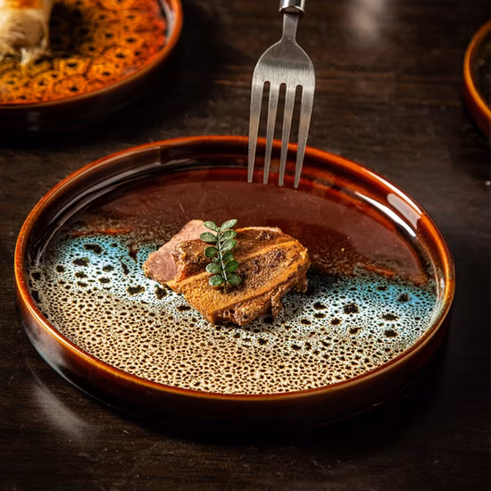 Factory Direct Hotel Black Nordic Restaurant Porcelain Dish Ceramic Dinner Plates