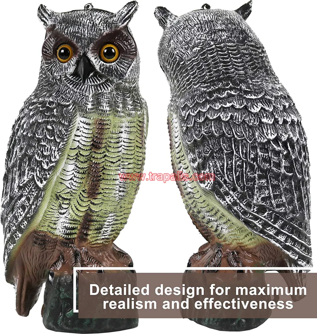 Outdoor Garden Plastic Owls Scarecrow Bird Pest Deterrent Decoy