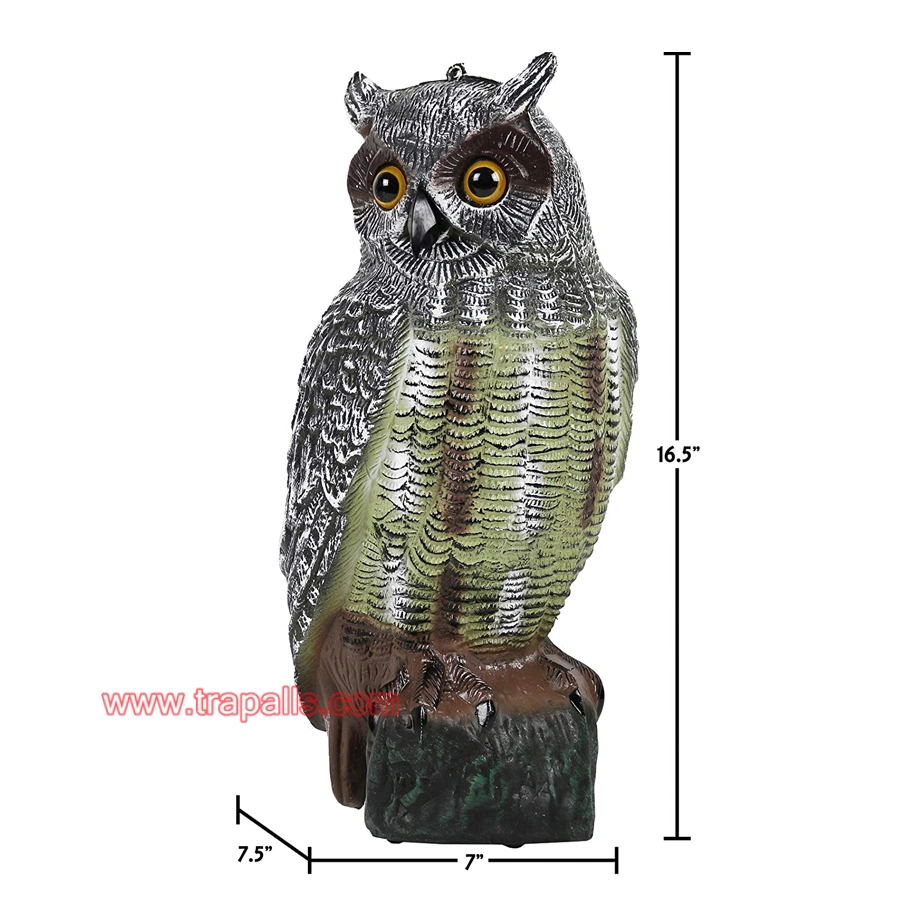 Outdoor Garden Plastic Owls Scarecrow Bird Pest Deterrent Decoy